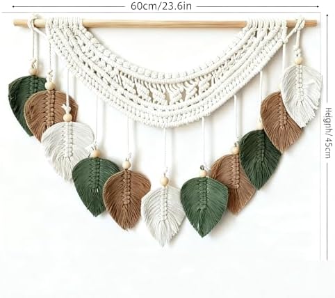 MSFENG Macrame Wall Hanging Tapestry Boho Wall Decor Wall Art Decorations - Image 2