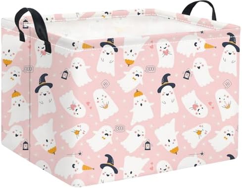 Rectangular Halloween Basket for Boys and Girls Kids Trick or Treat Pumpkin by HIYAGON
