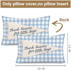 Thank Heaven for Little Boys 12x20 Pillow Cover, Boy Nursery Decor - Image 3