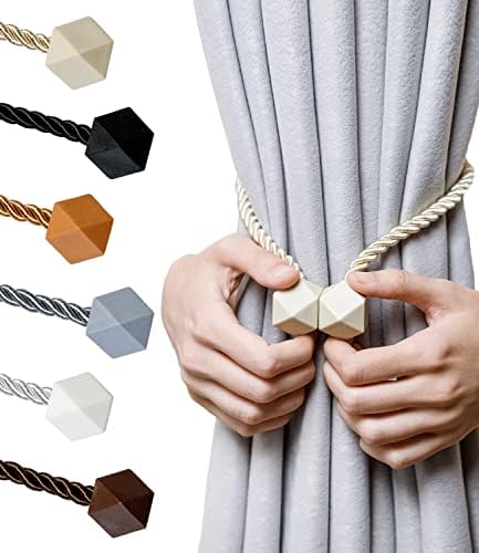 NazTur Magnetic Curtain Tiebacks, Curtain Ties, No-Drill Holdbacks by NazTur