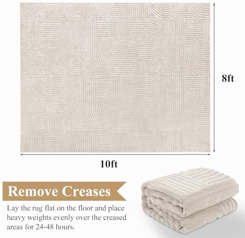 Pauwer 8x10 Area Rugs for Living Room, Modern Non Slip Washable Rug - Image 2
