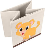 13 Inch Animal Cube Storage Bins, Foldable Fabric Kids Toy Box & Toy Chest - Image 4