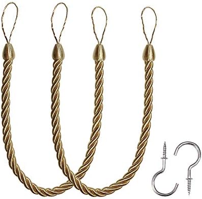 BEL AVENIR Curtain Tiebacks Ropes Tie-Backs, Handmade Holdbacks by BELAVENIR