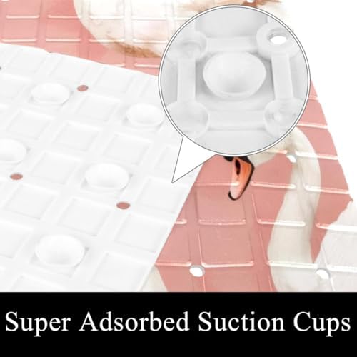 Bathtub Mat Non Slip 26.8x15.1 Inch, Machine Washable Shower Mats - Image 2