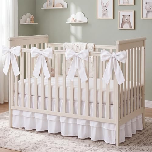 Smoothnovelty White Crib Bed Skirts - Image 5