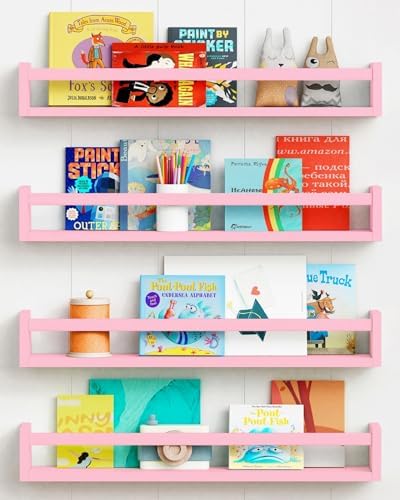 Forbena Large Pink Kids Book Shelves by Forbena