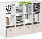 Furinno Cubicle Book Shelf, 12-Cube 2-Inch Super Thick Frame Bookshelf by Furinno-FitsYourSpaceFitsYourBudget