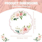 50 Pack Paper Placemats Disposable Pink Floral Placemat - Image 2