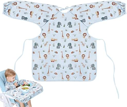 Vicloon Coverall Baby Feeding Bib, Weaning Bib Attaches to Highchair and Table by Vicloon