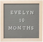 Kate & Milo 10" x 10" Natural Wood Gray Letterboard Set by KateMilo