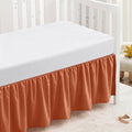SiinvdaBZX Rust Orange Crib Skirt Dust Ruffle, Microfiber Crib Bed Skirt by SiinvdaBZX