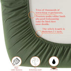 NTBAY Toddler Microfiber Bedding Set, 4 Piece, Olive Green - Image 2