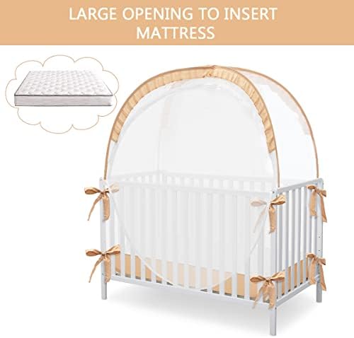 L RUNNZER Pop Up Baby Crib Tent, Safety Tent to Keep Toddler from Climbing Out - Image 3