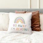 kdqua Boho Classroom Rainbow Reading Pillow Cover 18x18, Book Lovers Reader - Image 2