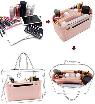 LEXSION Felt Purse Organizer Insert, Tote Bag Shaper Dividers - Image 6