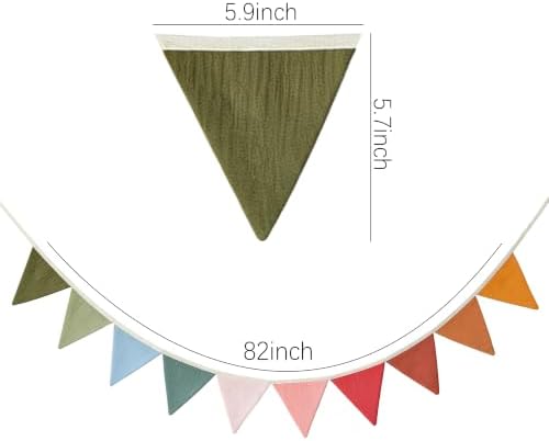 Fabric Triangle Banner Pennant Flags Palyroom Bunting Classroom Decor - Image 3