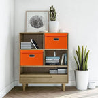 Linen Fabric Foldable Collapsible Storage Cube Bin Organizer Basket Fabric - Image 5