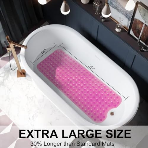 Bathtub Mats for Shower Tub Non-Slip Bath Mat 39 x 16 Inch Extra Long Shower Mat - Image 4