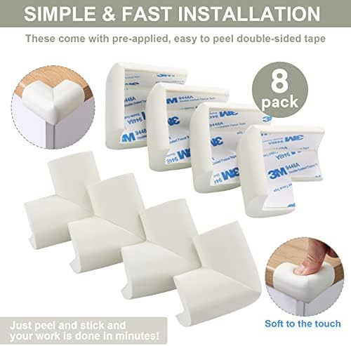 8 Pack Soft Sponge Table Corners, Corner Protector Baby - Image 6