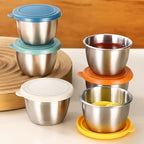 6 Pack 2.7oz Leakproof Salad Dressing Containers To Go, Reusable Stainless - Image 2
