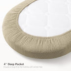Bearmoss 2-Pack Baby Bassinet Sheets - Image 3