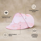 Baby Crib Net Tent, Zipper Closure Folding Portable Breathable Baby Bed Net - Image 2