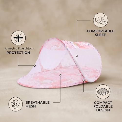 Baby Crib Net Tent, Zipper Closure Folding Portable Breathable Baby Bed Net - Image 2