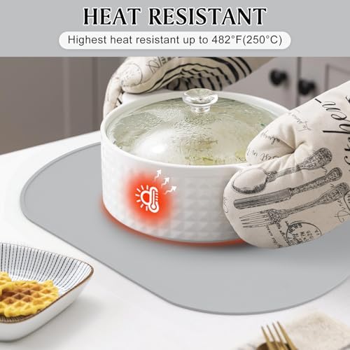 Silicone Placemat Set of 2, Heat Resistant Placemats - Image 3