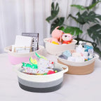 ABenkle Small Basket with Handles, Boho Decorative Rope Woven Dog Cat Toy - Image 3