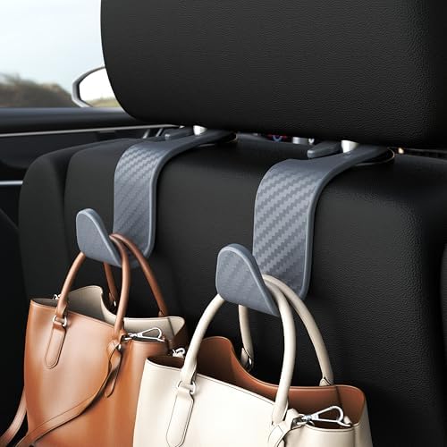 4-Pack Car Headrest Hooks Holds 55lbs Seat Storage Organizer - Image 2