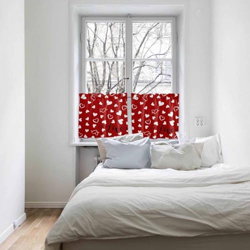 Vandarllin Red Valentine's Day Kitchen Curtains and Valances Set, Valentines - Image 7