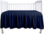 Crib Bed Skirt 28” x 52” with 14” Drop – Split Corners Dust Ruffle, Microfiber - Image 2