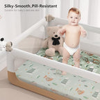 Pack N Play Sheets Fitted, Mini Crib Sheets, Breathable Soft Unisex Playard - Image 6