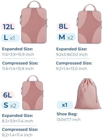 Bagsmart Compression Packing Cubes, Travel Bag Cruise Ship Essentials - Image 2