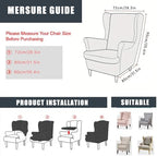 NILUOH Wingback Chair Covers 2-Piece, Armchair Slipcovers - Image 6