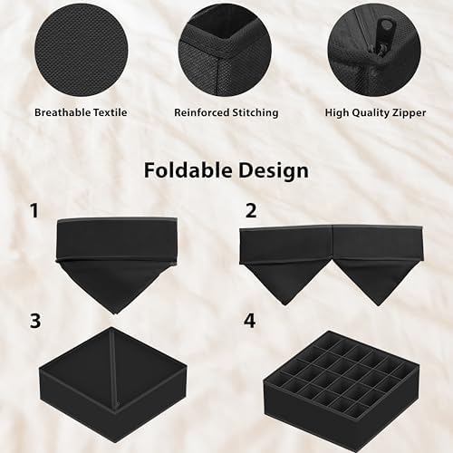 Simple Houseware Closet Underwear Organizer Drawer Divider Assorted 7 pcs - Image 3