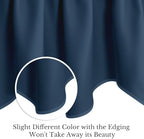 NICETOWN Navy Kitchen Valance for Windows Decoration for Apartment Bathroom - Image 4