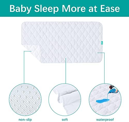 Waterproof Crib Mattress Protector 2-Pack, Non-Slip Quilted Pad - Image 4