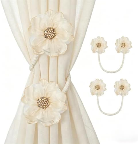 AULEEP Flower Curtain Holdbacks Tiebacks by AULEEP