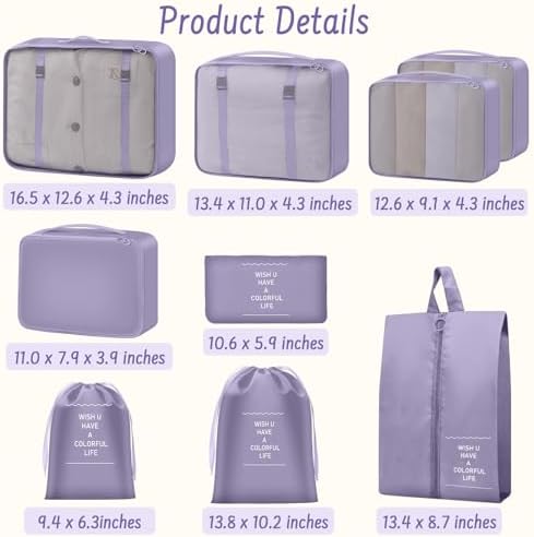 9 Set Packing Cubes for Travel Essentials - Image 2