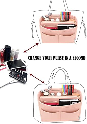 LEXSION Felt Purse Organizer Insert, Tote Bag Shaper Dividers - Image 5