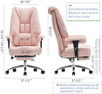 EXCEBET Big and Tall Office Chair 400lbs Wide Seat, Leather High Back Executive - Image 2