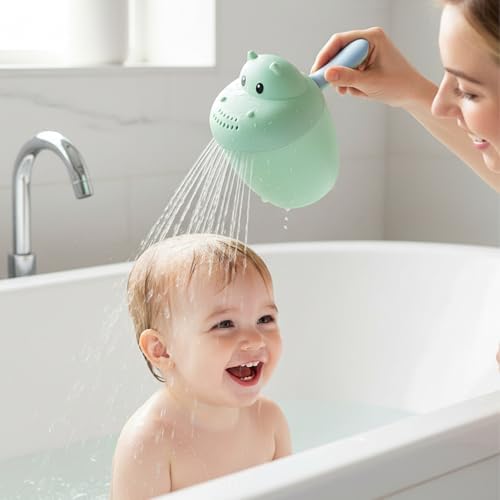 Baby Bath Rinse Cup, Fun Hippo Bath Water Pourer - Image 3