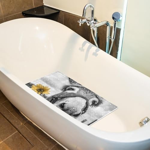 Shower Mat Non Slip 26.8 x 15.1 Inches, Donkey Animal Bathtub Mat Shower Stall - Image 5