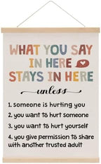 Inspirational Boho Poster Hanger, Therapy Office Decor Growth Mindset Wall Decor by Unknown