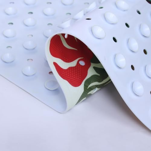 Plant Bathtub Mat Non Slip for Kids 40x16in Extra Long Floral Anti Slip Bath - Image 5