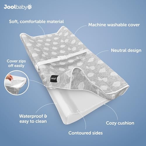 Jool Baby Serenity Soft Changing Pad + Washable Cover, Non-Slip - Image 3