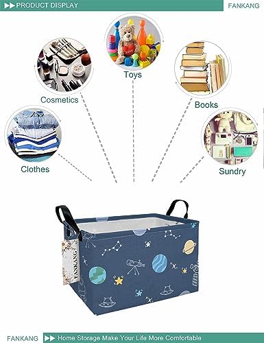 Rectangular Space Storage Bin Nursery Hamper - Image 3