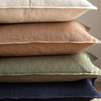 Foindtower Linen Decorative Throw Pillow Covers 16x16 Olive Branch Green - Image 5