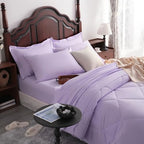 NTBAY King Microfiber Bed in a Bag, Comforter Set 7 Piece, Light Purple - Image 6